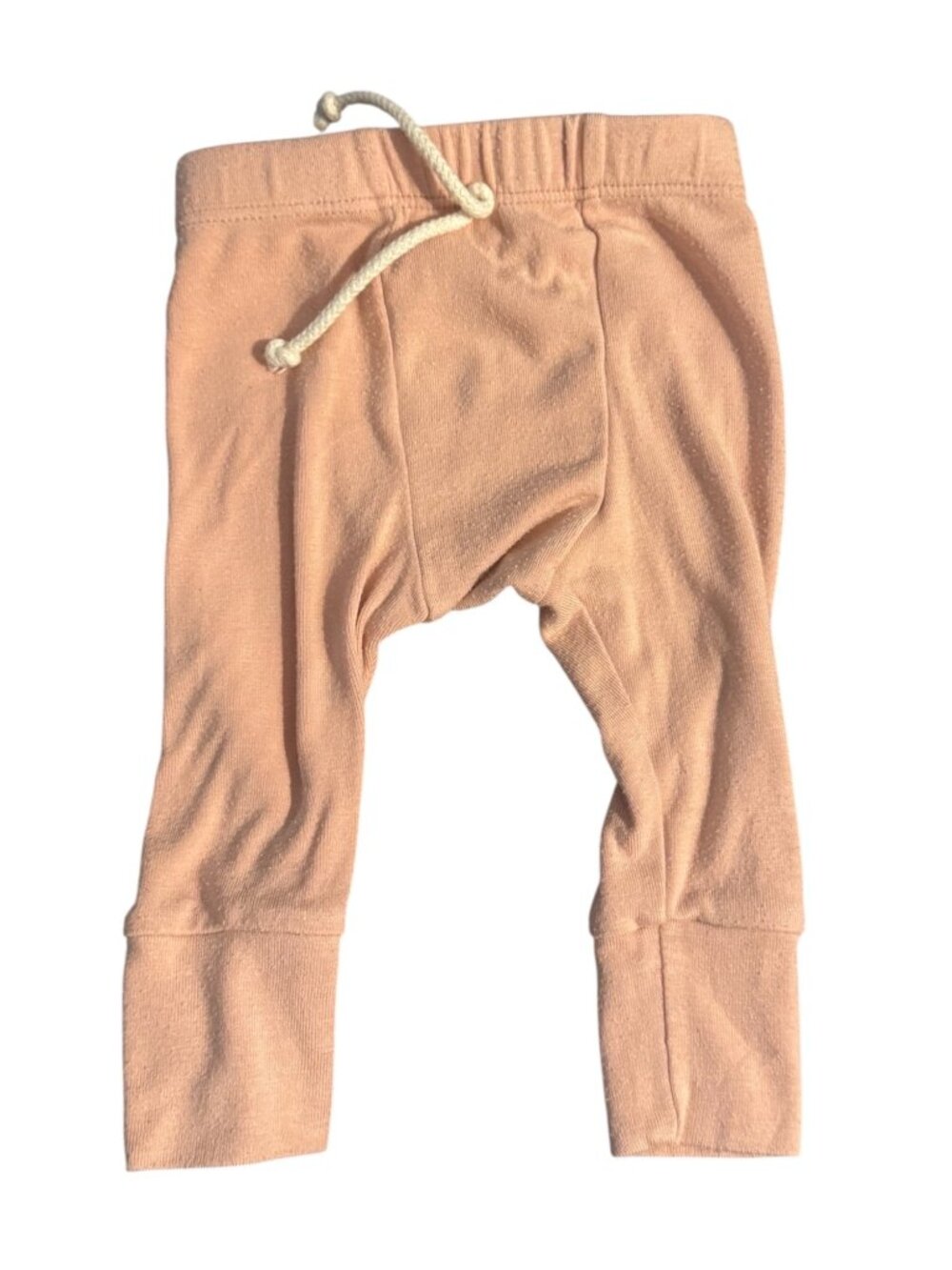 Childhoods Baby Pants 3-6M Peach Pink Modal Cotton Blend Joggers Made in USA